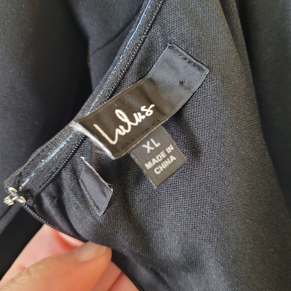 New LULU'S Black Off The Shoulder Maxi Dress Size XL - Picture 6 of 14